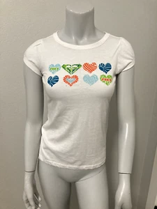 Roxy girls T-shirt heart attack L new - Picture 1 of 8