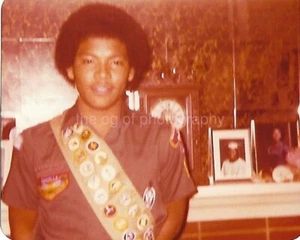 Vintage Portrait FOUND BOY SCOUT PHOTOGRAPH Color ORIGINAL 49 41 Q - Imagen 1 de 1