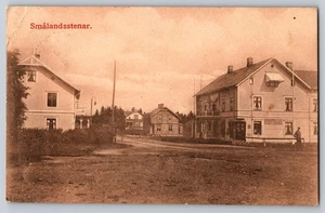 1903 Smålandsstenar Sweden Postcard – Street Scene & Architecture – Mailed to CT - Picture 1 of 2