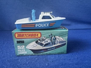 Matchbox Lesney Superfast MB52 Police Launch Speed Boat w/Box - Picture 1 of 11