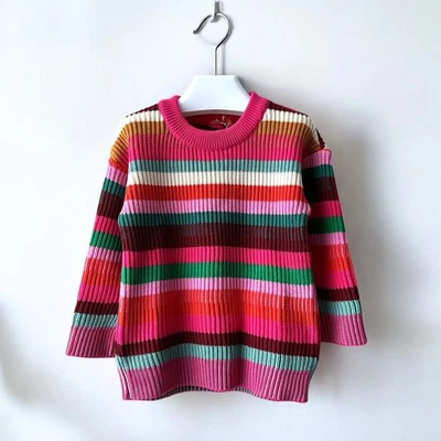 Suéter Oilily Multicolor a Rayas, Talla 104 (4T), Rosa, Verde Foto 1 de 4