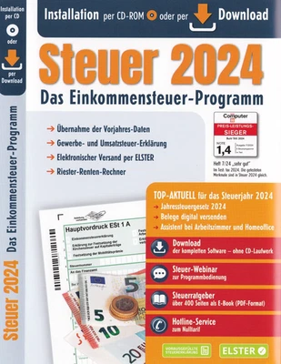 ALDI Steuersoftware 2024 Steuererklärung - CD oder Installations-Key per Email - Bild 1 von 4