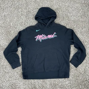 Nike Mens Miami Heat Vice City Edition South Beach Sweater Hoodie Large Pullover - Picture 1 of 8
