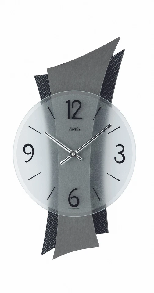 Modern wall clock with quartz movement from AMS AM W9400 NEW - Image 1 of 1