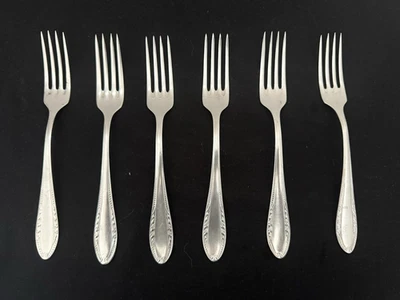 Vintage USSR Set of 6  Forks Stainless Steel - Image 1 of 2