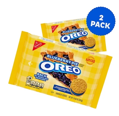 2 nuevos paquetes de pastel de arándanos Oreos Oreo edición limitada caducan 12/25 embalaje seguro Foto 1 de 4