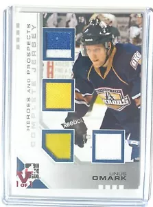 1/1 Red COMPLETE Jersey Linus OMARK 2015-16 ITG Vault 2011-12 Heroes Prospects/9 - Picture 1 of 2