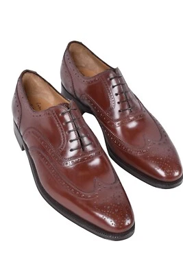 NUEVO Enzo Bonafe zapatos brogue US 8 UK 7 EU 41 ETRUSCO BECERRO GOODYEAR MARRÓN - Imagen 1 de 4