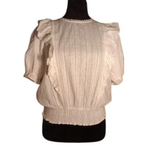 Blusa con volantes estilo vintage talla pequeña Mine para mujer - Imagen 1 de 7