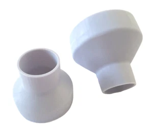 Maßgefertigter Schlauchsauger Vakuumrohr Kunststoff Reduzierstück Adapter Verbinder Kunststoff JEDE GRÖSSE - Bild 1 von 4