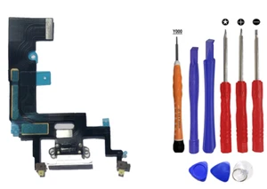 OEM Charger Charging Port Dock Flex Cable Mic Replacement iPhone XR White Kit - Picture 1 of 2