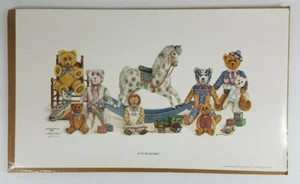 NIP hand signed Wilma B. Vincent "Just Bearable" 19.5" x 11.5" poster print 1988 - Picture 1 of 8