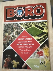1982 Middlesbrough V Leeds United Soccer/football Programme - Picture 1 of 3