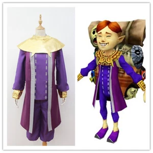 legend of zelda majora's mask happy mask salesman Cosplay Costume purple - Picture 1 of 6