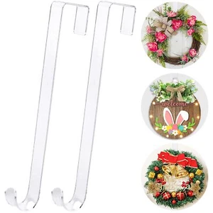 12 In Wreathhangers For Front Doordoorwreathhangerclear Over The Door Hooks2 Pac - Picture 1 of 7