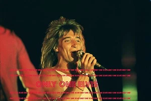 RARE photo années 70 SUPERSTAR chanteur ROD STEWART live in CONCERT invisible 05 - Photo 1/1