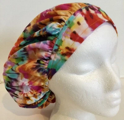 Tie Dye Print Scrub Cap Small Bouffant Medical Surgery Hat - Image 1 of 4