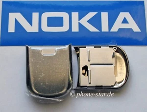 ORIGINAL NOKIA 8800 HOUSSE AVANT ENSEMBLE DIAPOSITIVE RABAT ACIER ARGENT 0256167 - Photo 1 sur 2