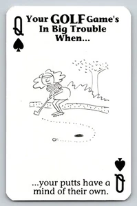 Intercambia cartas tu juego de golf está en grandes problemas cuando Dean Vietor Queen of Spades Green - Imagen 1 de 2