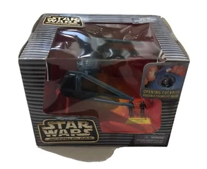 NIB STAR WARS Collectible Action Fleet Tie Interceptor Toy w Cockpit Pilots 1996 - Picture 1 of 7