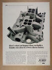 1965 Ford 427 V8 collecteur d'admission vintage imprimé annonce