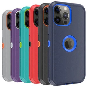 For iPhone 13 12 11 Pro Max 12 Mini XR XS Max Shockproof Rugged Phone Case Cover - Picture 1 of 28
