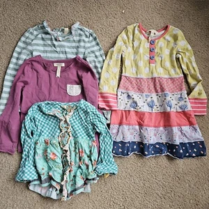 Matilda Jane dress long sleeve tops bundle boho floral stripes youth size 6 - Picture 1 of 10