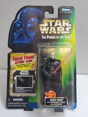 1997 Star Wars 3.75" Power of the Force Darth Vader w/ Removable Helmet Figure - Image 1 of 4