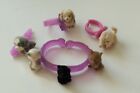 Children's jewellery with puppies and kittens bracelet + rings + hairclip