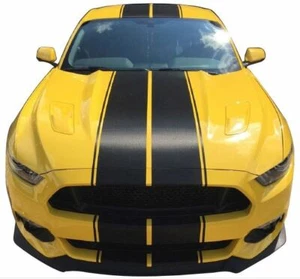 Pegatina de doble balancín a rayas de carbono para Mustang GT 2015 2020 2021 Eco Boost - Imagen 1 de 9