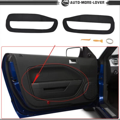 Cubierta de tarjetas de inserción de panel de puerta de cuero para Ford Mustang 2005-2009 2007 2006 2 piezas Foto 1 de 4