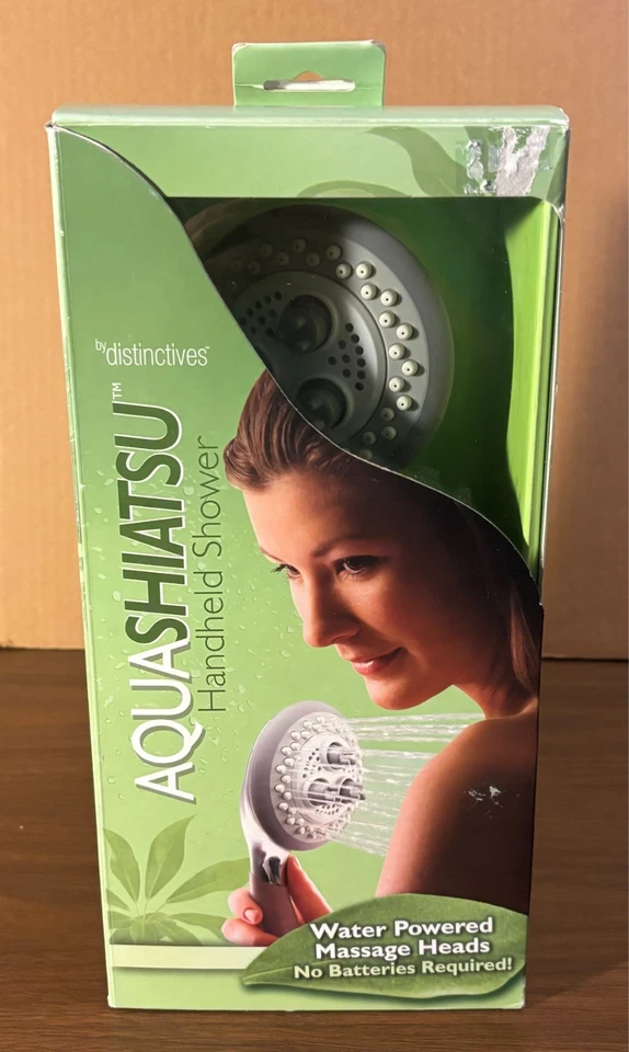 Distinctives Aqua Shiatsu-Handheld Massage Shower head-Chrome Finish-new in box - Imagem 1 de 1