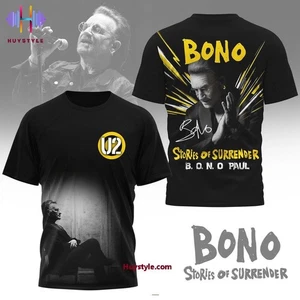 Bono Stories Of Surrender x U2 2025 3D T-Shirt - Picture 1 of 4