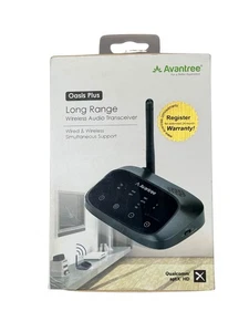 Avantree Oasis Plus Long Range Wireless Audio Transceiver aptX HD BTTC-500P - Picture 1 of 2