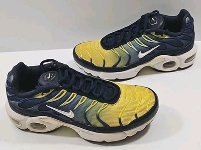 Nike Air Max ~Size 4Y Woman 5.5~ Plus Blue Yellow Running Shoes Sneaker. - Image 1 of 4