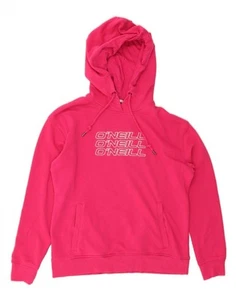 O'NEILL Womens Graphic Hoodie Jumper UK 16 Large Pink Cotton CR22 - Picture 1 of 3