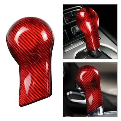 Shift Knob Cover Shell Carbon Fiber Fit Chevrolet Camaro 2010-2015 Red Foto 1 de 4