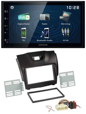 Kenwood 2DIN Bluetooth MP3 USB DAB Autoradio für Isuzu D-Max ab 2012 dunkelgrau - Bild 1 von 4