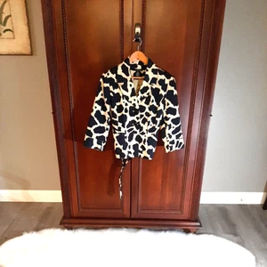 GRACE Women's NWOT Size 12 Boxy Jacket Fully Lined with Belt Leopard Print - Picture 1 of 11