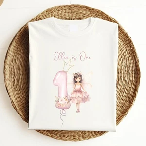 Camiseta Personalizada Rosa Hada Cumpleaños Niña - Imagen 1 de 4