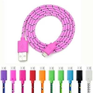 3FT 1M Braided Data Sync MICRO USB Charger Cable FOR Samsung S Lg Sony Nokia htc - Picture 1 of 22