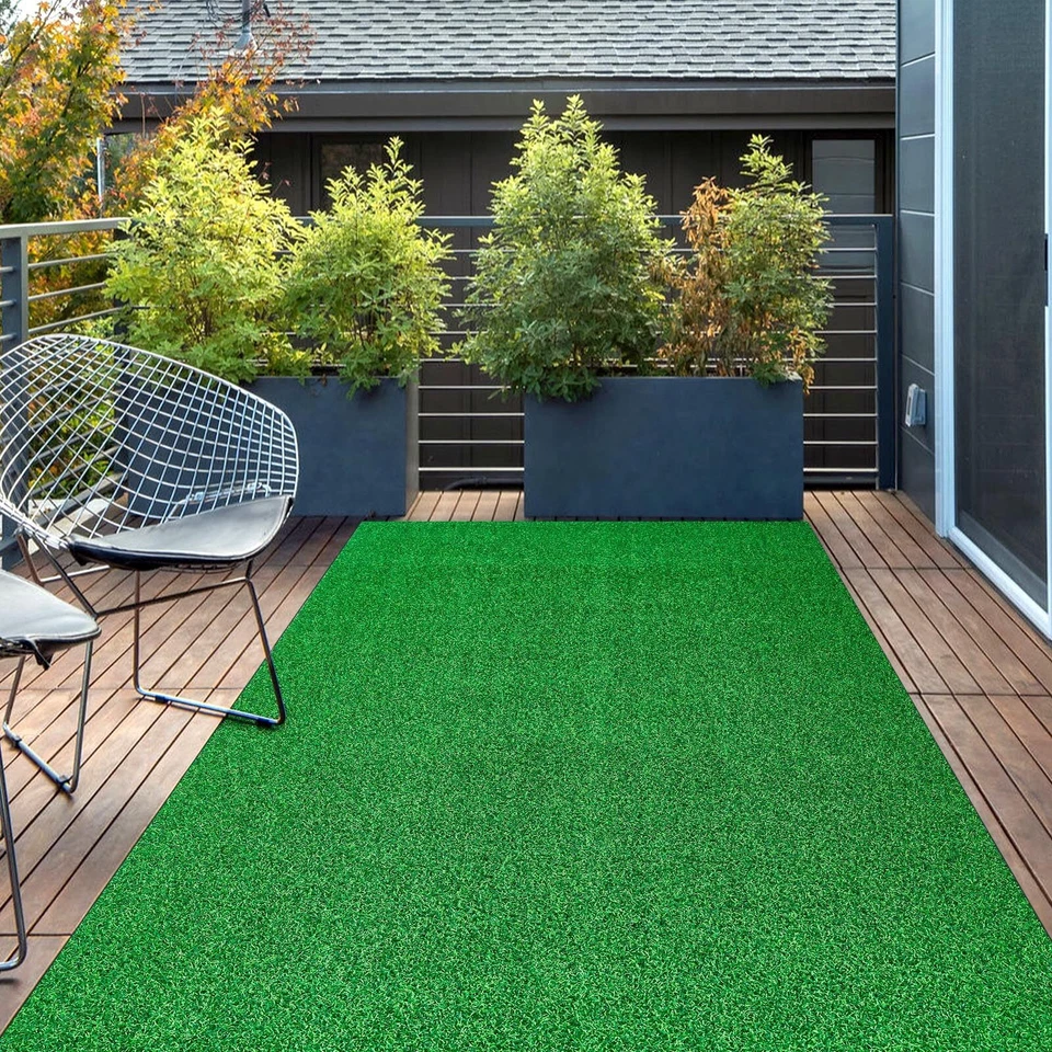 Outdoor Rug Waterproof Area Rugs Outdoor Patio Rug Carpet Entryway Mat Green - Image 1 of 4