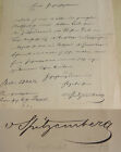 Diplomat Carl From Spitzemberg (1826-1880): Letter Berlin 1874 Opening Reichstag