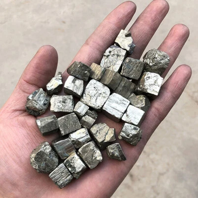 100g Iron Pyrite Rough Chunky Nugget 8mm-15mm Mineral Crystal Rock Stone Collect - Image 1 of 4