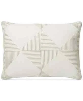 Hotel Collection Diamond Embroidered 100% Cotton Geometric Pillow Sham  STANDARD - Image 1 of 2