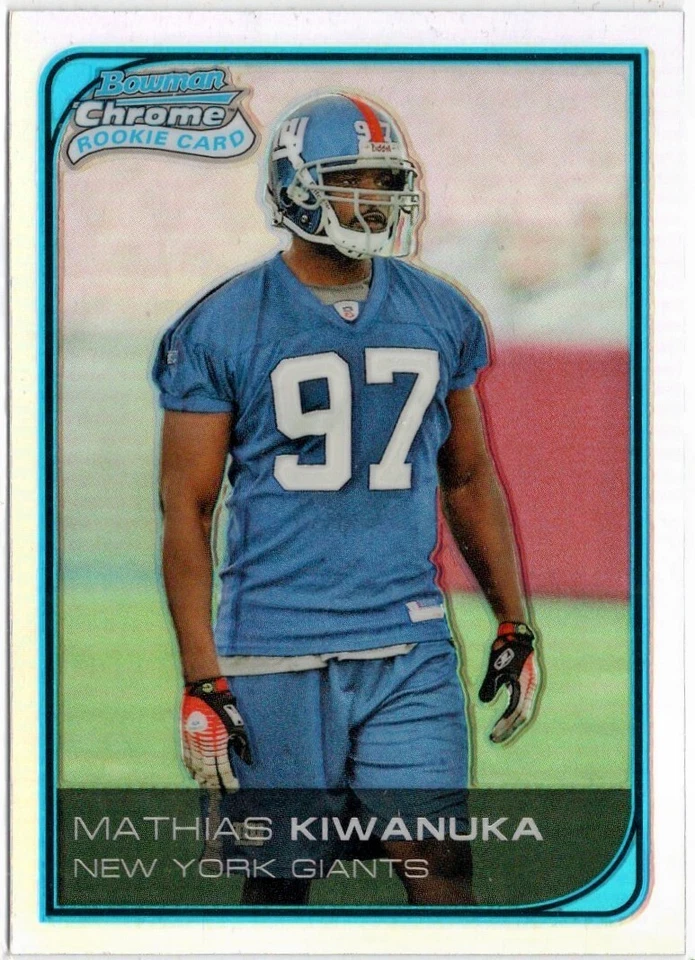 2006 Bowman Chrome Refractor Mathias Kiwanuka Rookie Parallel Card #250 Giants - Image 1 of 1