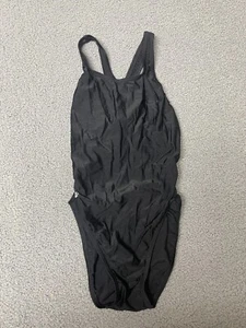 Speedo Swimsuit size 34/10 black one piece style 824372 - Picture 1 of 6