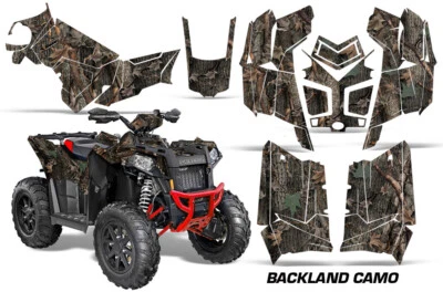 ATV Graphics Kit Decal For Polaris Scrambler 850XP 1000XP 13-22 BACKLAND CAMO - Image 1 of 3