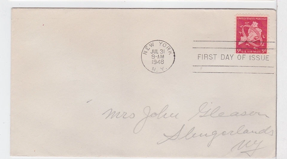 TurtlesTradingPost- New York Anniversary- Air Mail   #C38 1948 FDC - Image 1 of 1