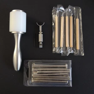 Herramientas para hacer sillas de montar de trabajo tallado de cuero 20 piezas hágalo usted mismo herramienta de estampado de cuero EE. UU. - Imagen 1 de 8